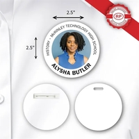 IdentityPro™ USA Made Photo ID Badge w/ Pin Fastener 2.5"