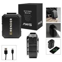 AWS UL Listed 5,000 mAh Power Bank and Fan With Clip
