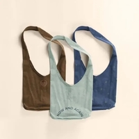 15" x 11.5" x 4" hobo-style canvas tote with cross-body carry... from ASI...