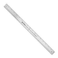 18 inch .020 stainless steel ruler with center finding scales. Etch... from...