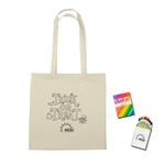 Custom Canvas Coloring Tote Bag Set