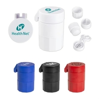 4-in-1 3 tier pill holder with cutter with 1 color pad... from ASI 37218...