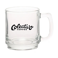 9 oz. clear glass coffee mug with oversized handle.... from ASI 68507 The...