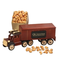 Classic eighteen wheeler filled with chocolate almonds, cashews, or both...
