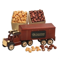 Classic eighteen wheeler filled with chocolate almonds, cashews, or both...