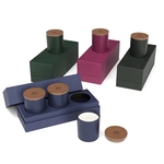 VISTA GLASS CANDLE 3-PACK WITH ACACIA WOOD LIDS