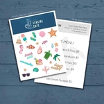 3" x 4" Self-Header Temporary Tattoo Sheet