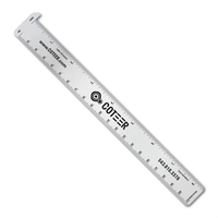 8.625" x 1.125" .020 spring tempered stainless steel hook ruler with... from...