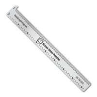 8.625" x 1.125" .020 spring tempered stainless steel hook ruler with... from...