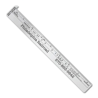 8.625" x 1.125" .020 spring tempered stainless steel hook ruler with... from...