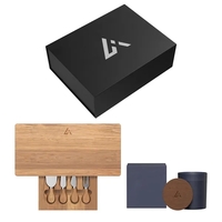 Gift Set includes LF109 - MONROE CUTTING BOARD AND CHEESE KNIFE... from ASI...