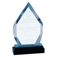 8" Fusion Diamond Impress Acrylic w/ Black Base