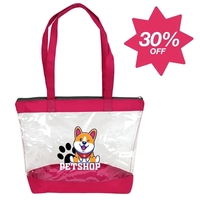 16" x 12" x 4" clear PVC stadium tote with zipper... from ASI 37980 Bagworld