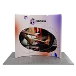 MagLock Curved Fabric Booth Display Kit D - 6.5'wx8'h