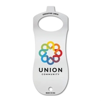High-quality, USA-made 4" x 1.673" x .060" Stainless Steel Bottle Opener......