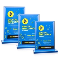 The all-blue Starfire Crystal Martello VividPrint™ Award is a striking...