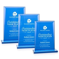 The all-blue Starfire Crystal Martello Award is a striking symbol of... from...