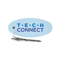 3.15" x 1.38" x .78" polyurethane foam floating keychain with 2.36"... from...