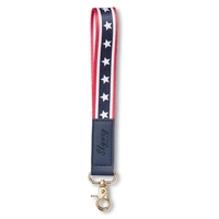 USA Patriotic Wrist Strap Keychain