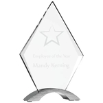 8 1/2" Diamond Cosmic Acrylic Award w/ Silver Base