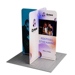 MagLock X-Shape Fabric Booth Display Kit H - 6.5'wx8'h