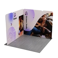 MagLock L-Shape Fabric Booth Display Kit B - 9'wx9'Lx8'h