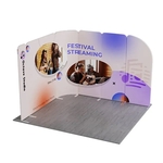 MagLock L-Shape Fabric Booth Display Kit E- 10'wx10"Lx8"h