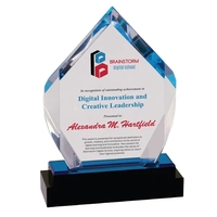 7" Fusion Diamond Impress Acrylic w/ Black Base