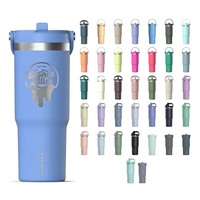 32 oz. stainless steel tumbler with double-wall insulation, lid, straw and......