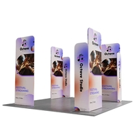 10'wx8'h MagLock 4-Corner Booth Display Kit F, lightweight frame, full...