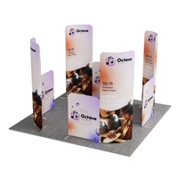 10'wx8'h MagLock 4-Corner Booth Display Kit G, lightweight frame, full...