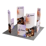 MagLock 4-Corner Fabric Booth Display Kit G- 10'wx10"Lx8"h