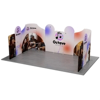 10'x20'x8'h MagLock Booth Display Kit C, lightweight frame, full color on......