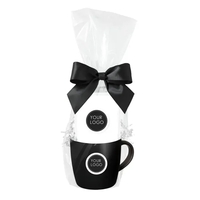 Two Tone Mug with Branded Cocoa or Coffee Pack