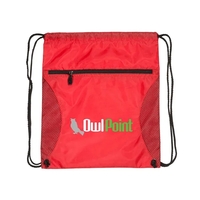 14" x 16.5" drawstring backpack made of 210 denier polyester with... from ASI...