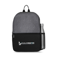 Backpack with a zippered opening to main compartment, side mesh pocket,......