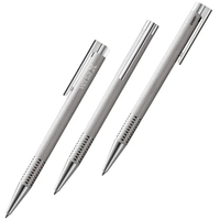 Logo Brushed Stainless Steel Ballpoint Pen
