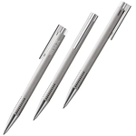Logo Brushed Stainless Steel Ballpoint Pen