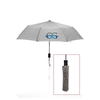 Compact automatic folding umbrella with a 42" arc, black metal shaft,... from...