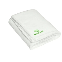 Soft, durable 50" x 60" plush blanket with color accents-perfect for... from...