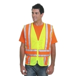 Bayside Unisex USA-Made ANSI Safety Mesh Vest