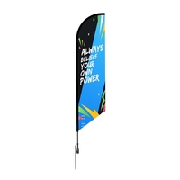 9' Angled shape Feather Flag, full color, full coverage, free PMS... from ASI...