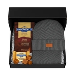 Knit Beanie,Scarf Bundle with Cocoa & Chocolate