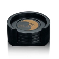 Black genuine marble coaster set with 4 coasters in a complimenting... from...