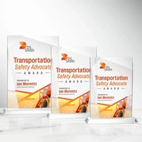 The 0.75 inch thick Shamrock VividPrint™ Award is a tall Starfire... from ASI...