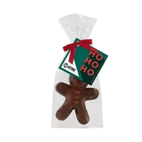 Belgian Dark Chocolate in Favor Bag - Gingerbread Man