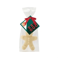 Belgian White Chocolate in Favor Bag - Gingerbread Man