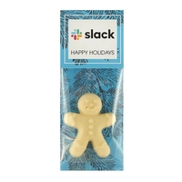 Gingerbread man white chocolate bar in a bag with a header... from ASI 71685...