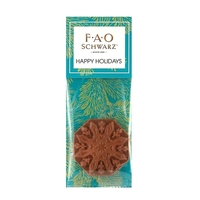 Snowflake shaped milk chocolate bar in a bag with a header... from ASI 71685...