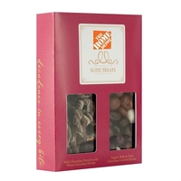 Treat box with chocolate pretzels and gourmet raisins... from ASI 71685...